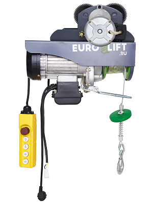 Лебедка электрическая передвижная KX 1000 г/п 500/1000 кг, в/п 12/6 м